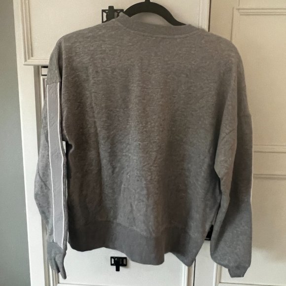 Adidas Grey Crop Lightweight Sweatshirt Size M - Picture 3 of 4